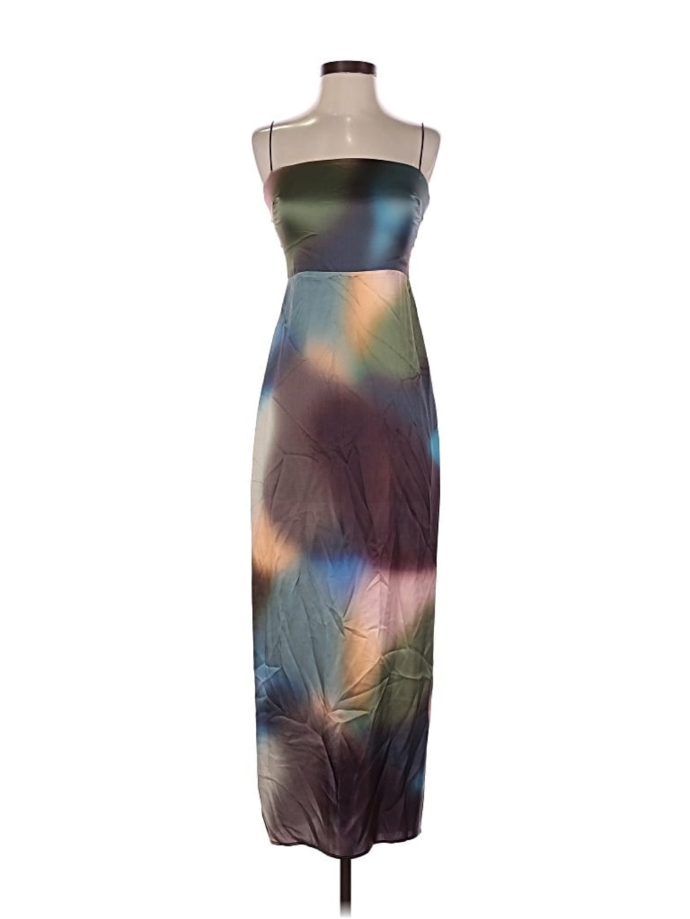Reformation Spaghetti Strap Maxi Dress in Multicolor Tie-Dye